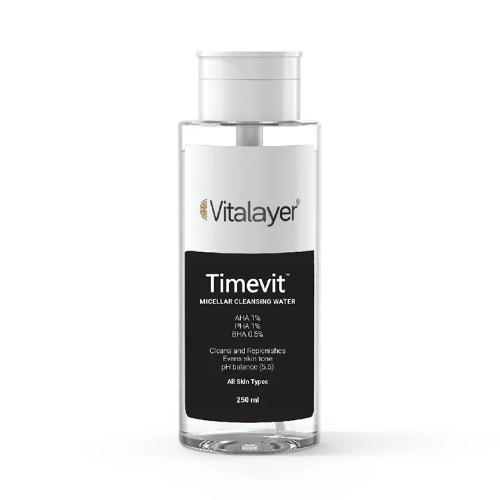 میسلارواتر ویتالیر مدل Timevit مناسب انواع پوست حجم 250 میلی لیتر
