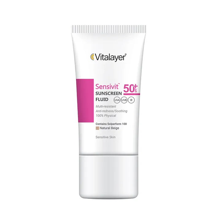 فلوئید ضد آفتاب SPF50 پوست حساس ویتالیر 50 میلی لیتر