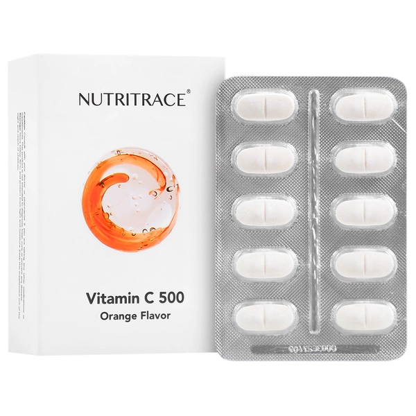 قرص جویدنی ویتامین ث 500 نوتری تریس پرتقال