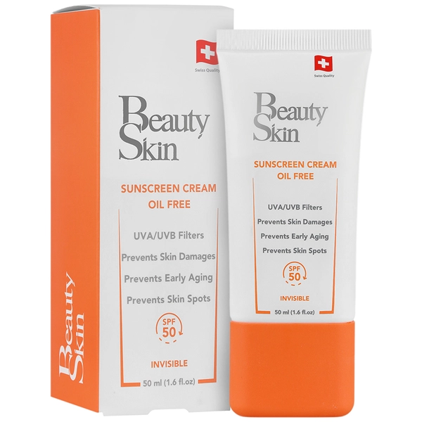 کرم ضد آفتاب فاقد چربی پوست چرب SPF50 بیوتی اسکین
