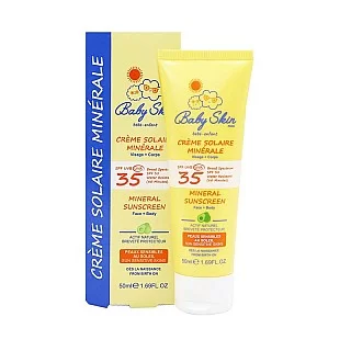 کرم ضد آفتاب کودک مینرال بیبی اسکین برای پوست صورت و بدن با SPF35