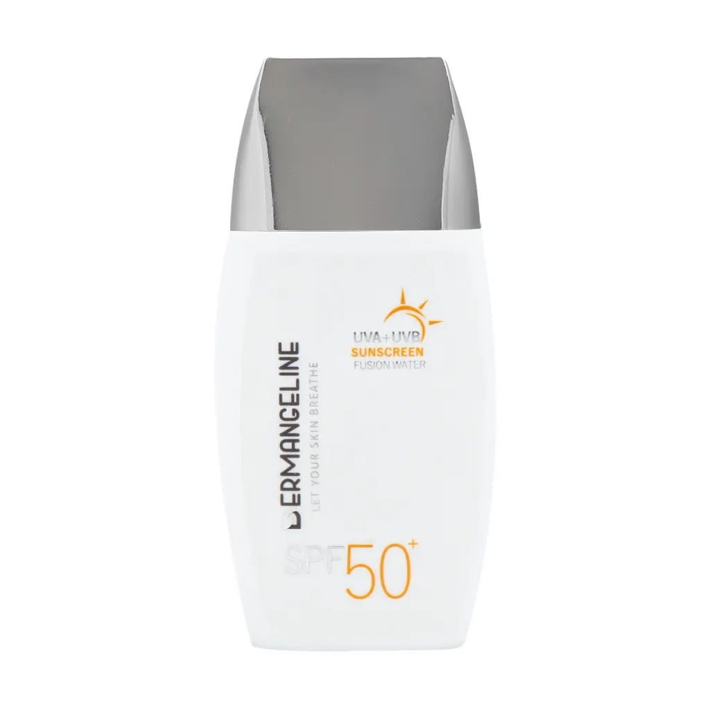 کرم ضد آفتاب فیوژن واتر SPF50 انواع پوست درم انجلین 50 میلی لیتر