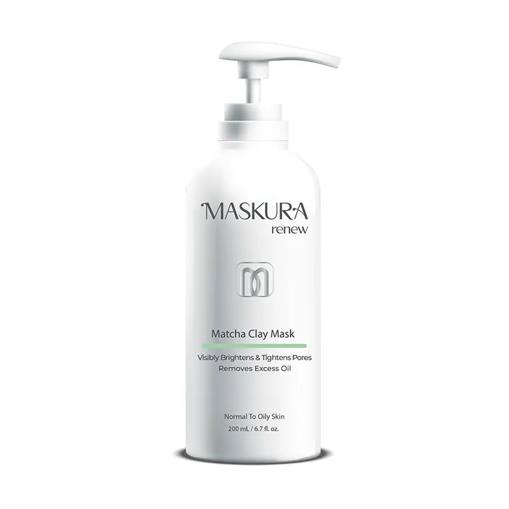 ماسک صورت خاک رس ماچا​​​​​​​ ماسکورا حجم 200 میلی لیتر Maskura