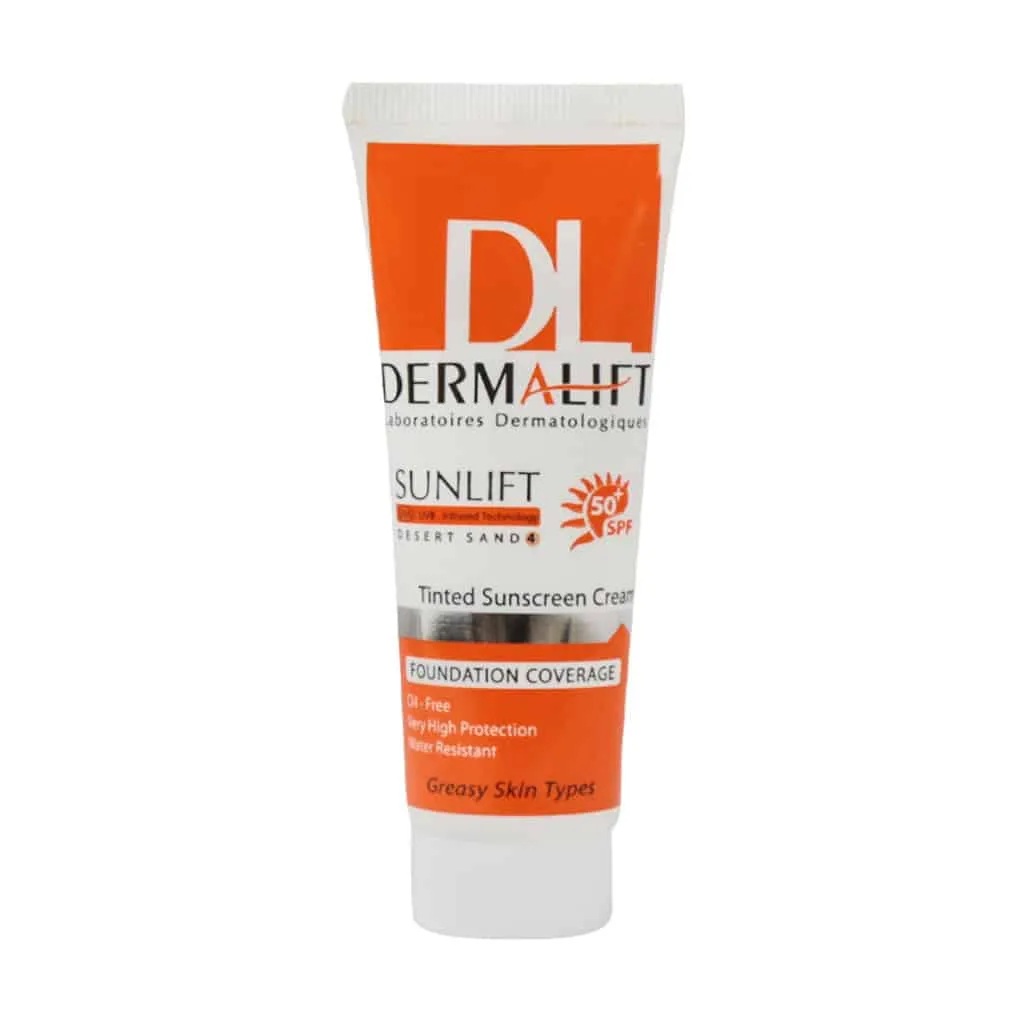 کرم ضد آفتاب SPF50 پوست چرب درمالیفت 40 میلی لیتر