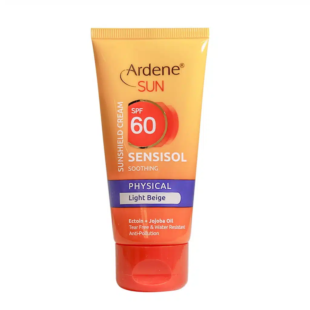 کرم ضد آفتاب رنگی SPF60 فاقد جاذب های شیمیایی آردن مناسب پوست های خشک و حساس