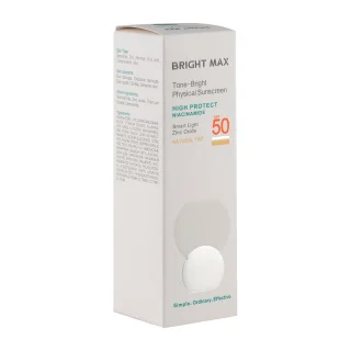 ضد آفتاب فیزیکال رنگی برایت مکس مدل Tone Bright با SPF 50 حجم 40 میلی لیتر