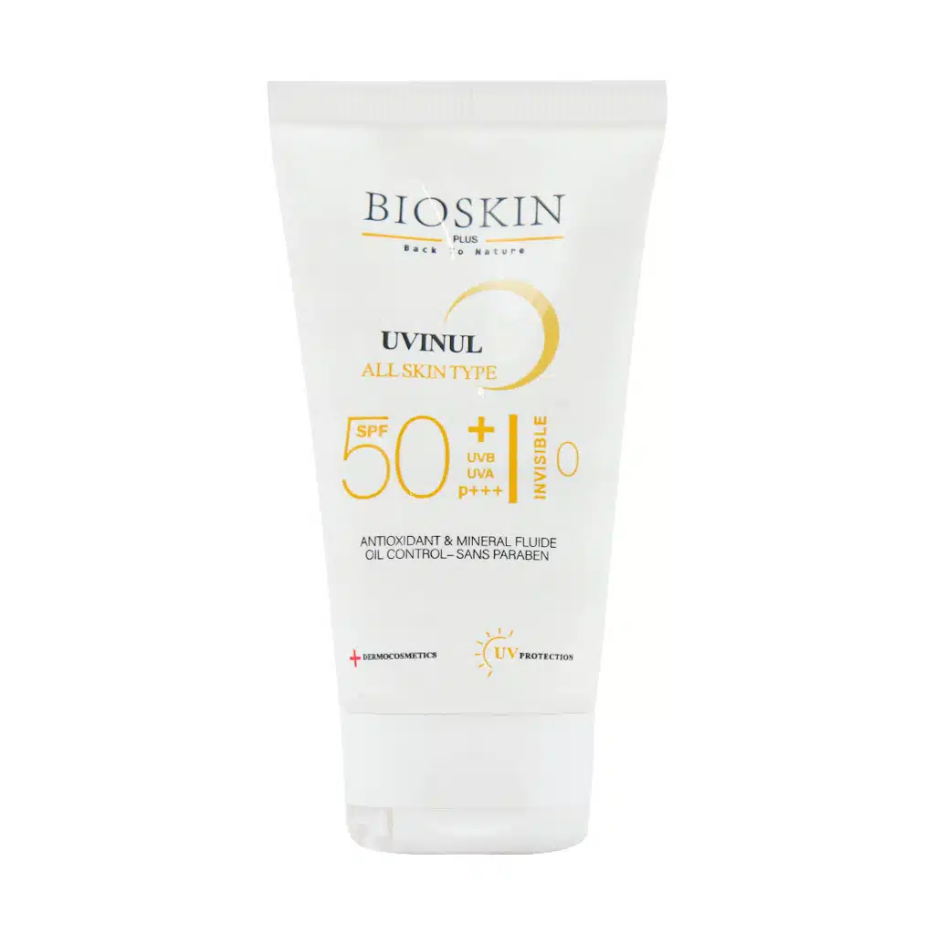 کرم ضد آفتاب SPF50 بایو اسکین پلاس مناسب پوست چرب و مختلط  40 میلی لیتر