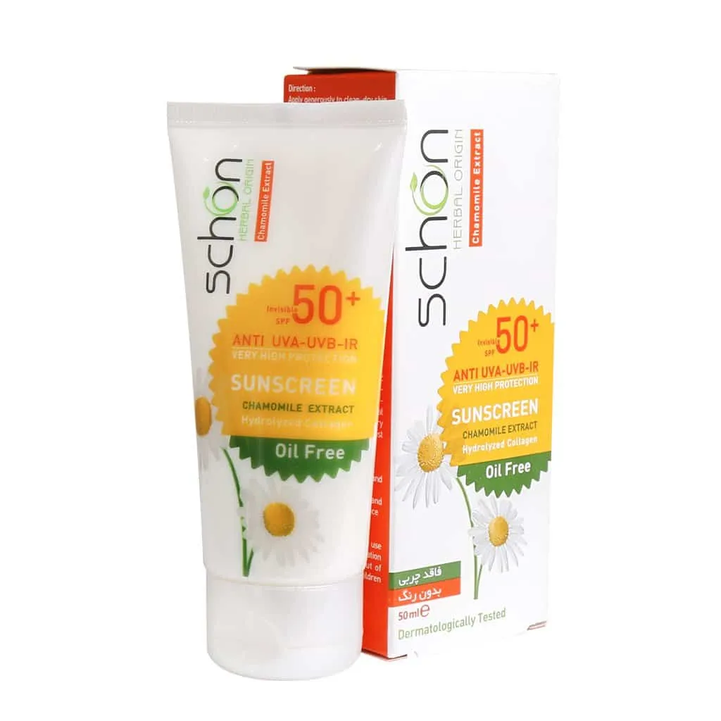 کرم ضد آفتاب شون ⁺SPF50 مناسب پوست های معمولی تا خشک ۵۰ میلی لیتر