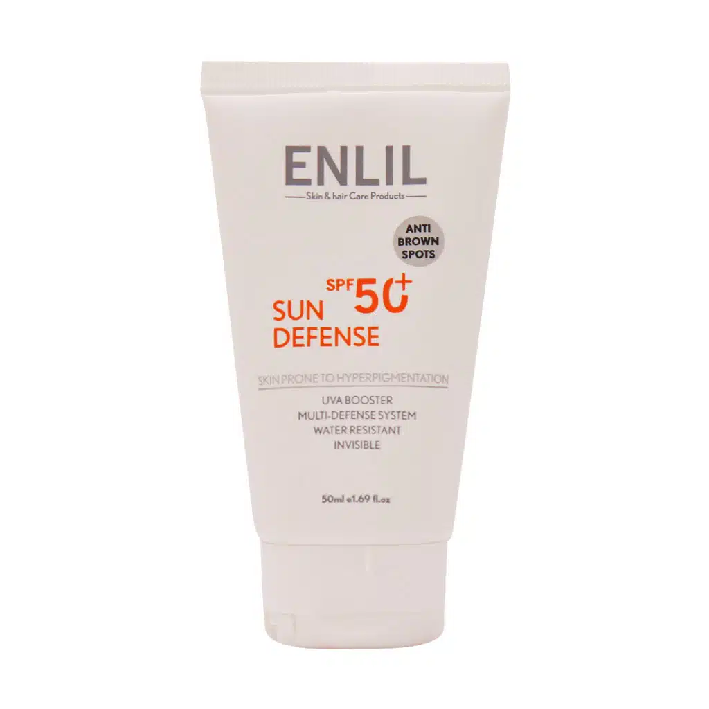 کرم ضد آفتاب SPF50 سان دیفنس پوست مستعد لک انلیل 50 میلی لیتر