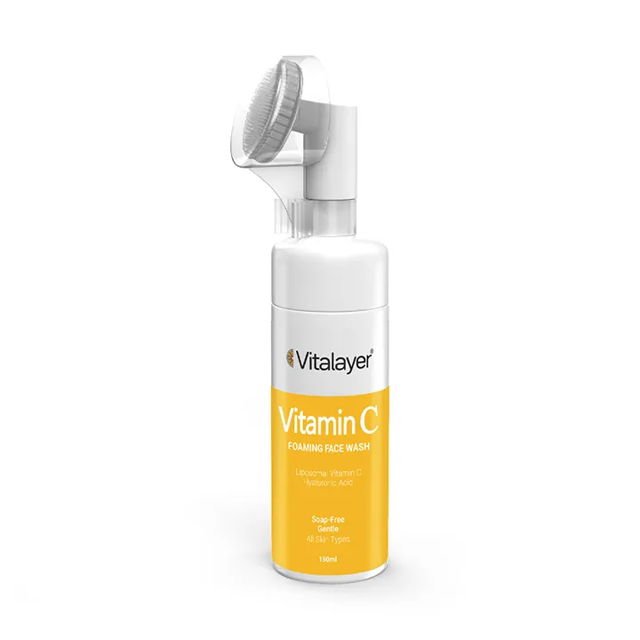 فوم شست‌وشوی صورت ویتالیر مدل VITAMIN C مناسب انواع پوست حجم 150 میلی‌لیتر