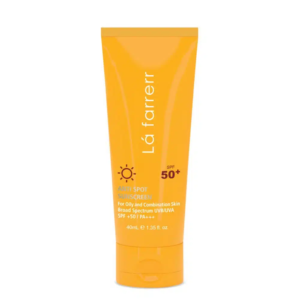 کرم ضد آفتاب و ضدلک بی رنگ پوست های چرب +SPF50 لافارر